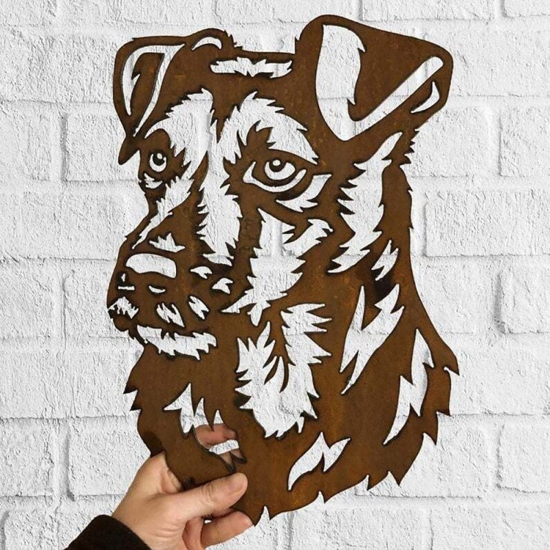 Dog Metal Wall Art Hanging Home Decor Puppy Pet Jack Russell Terrier