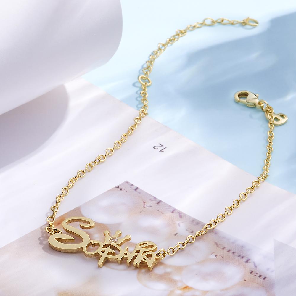 Custom Necklace for Labu Name Necklace Golden Crown Necklace Monster Doll Necklace - Image 2