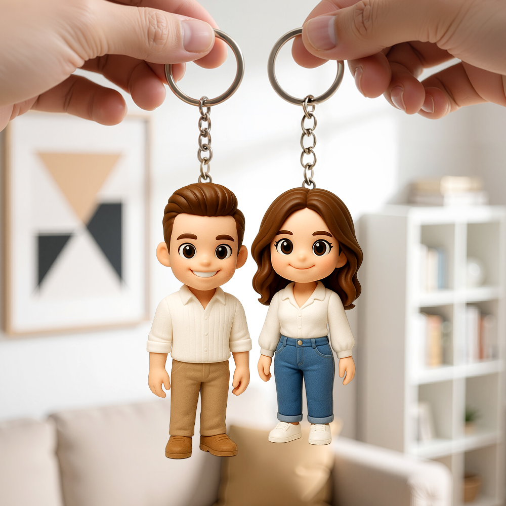 Handcrafted 3D Photo Keychain Custom Made Mini Toy Keepsake from Picture - Image 2