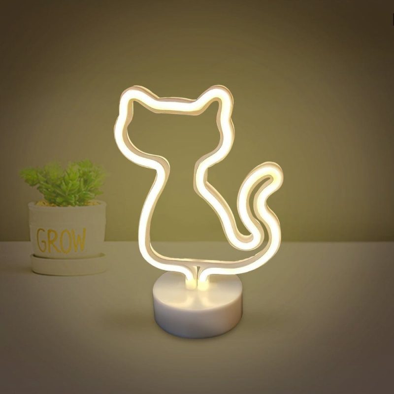 LED Animal Shape Neon Lights Led Neon Signs Gift For Children-Cat