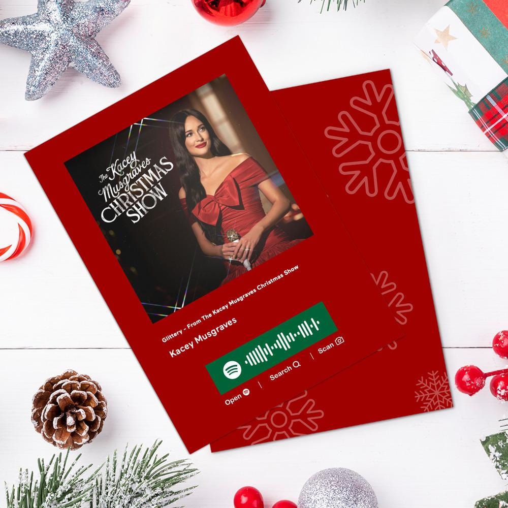 Glittery - From The Kacey Musgraves Christmas Show Spotify Code Music Greeting Card - Image 4