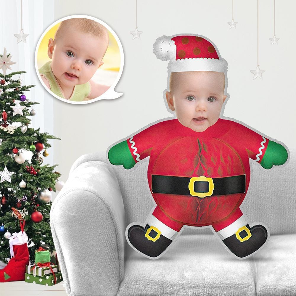 Custom Face Pillows Red christmas baby Throw Pillow MiniMe Pillow Gift For Kids