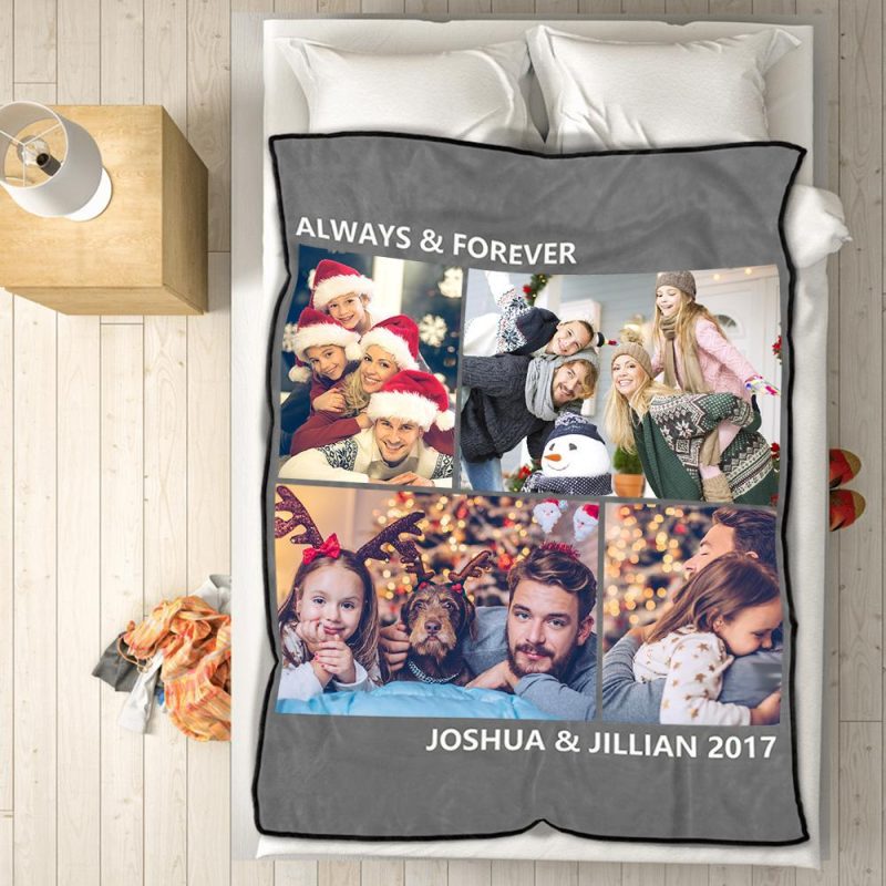 Personalized Photo Blanket Christmas Gifts