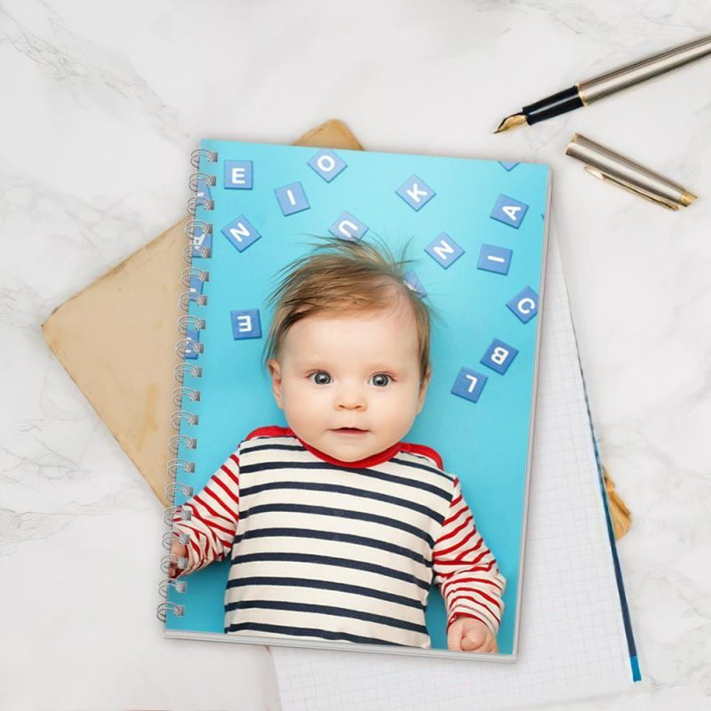 Ruled Spiral Notebook Custom Notebook Baby 14*21CM
