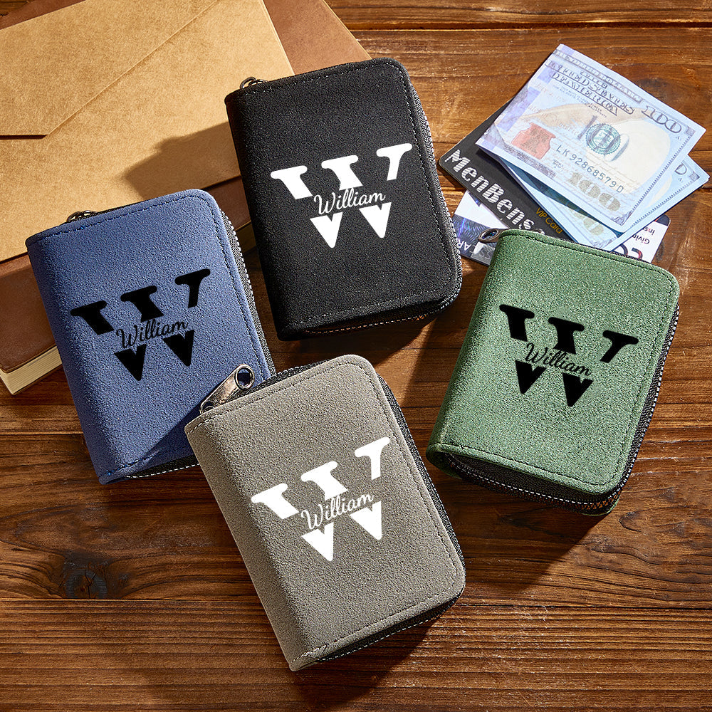 Personalized Leather Wallet with 18 Card Slots Card Holder Wallet Birthday Gift for Him - Image 2