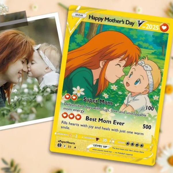 Mother’s Day Poke Card, Custom Poke Card, Gift For Mom, Mother’s Day Gift, Custom Poke Present