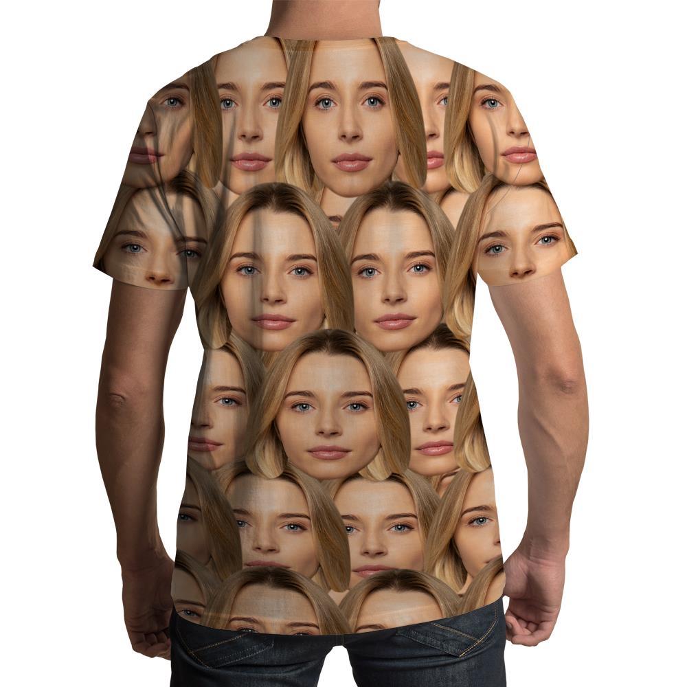 Face T Shirt Custom All Over Print T Shirt Girlfriend Face Men Custom Face Shirt Funny Birthday Gift - Image 2