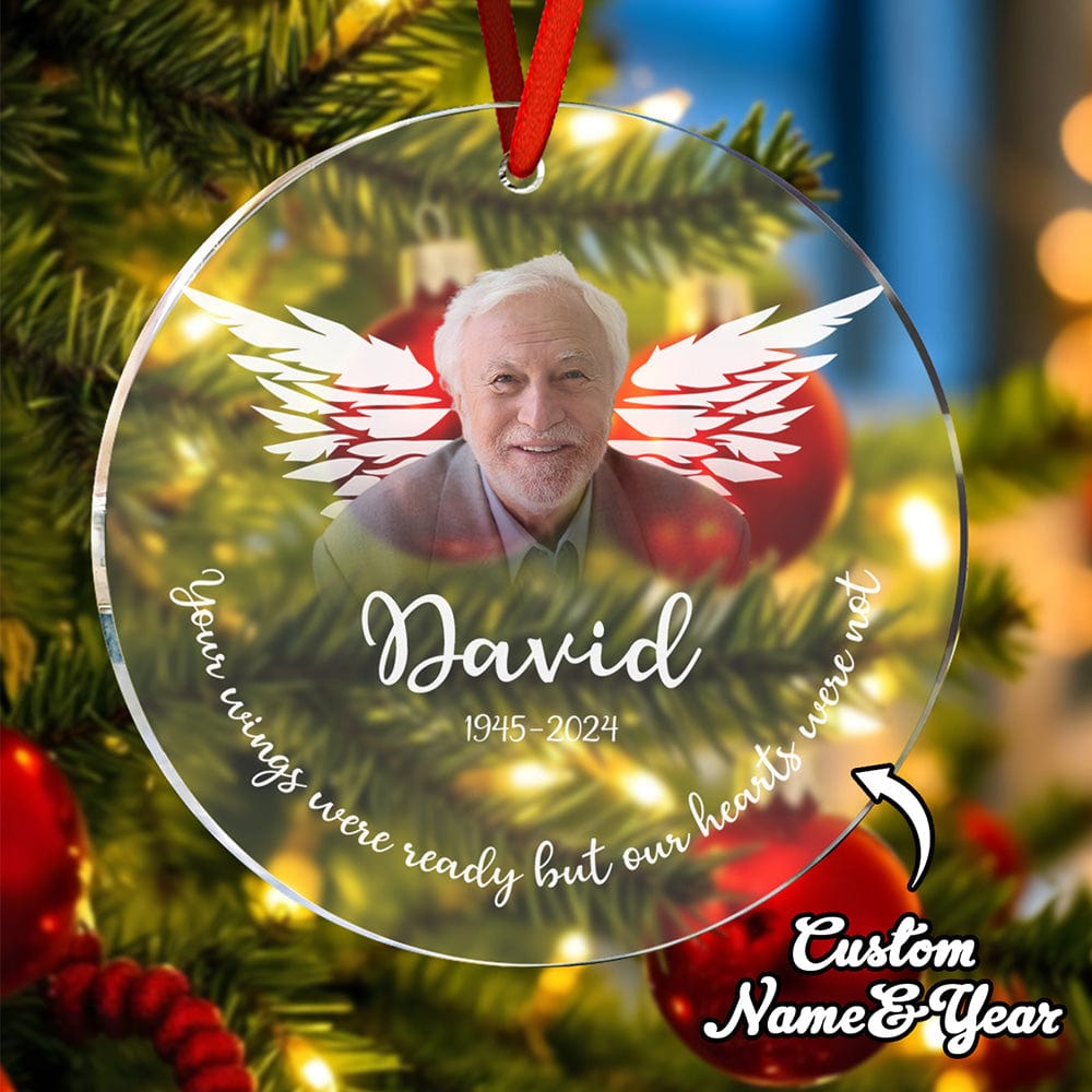 Personalized Memorial Photo Christmas Ornament Christmas Gifts for Family - Image 2