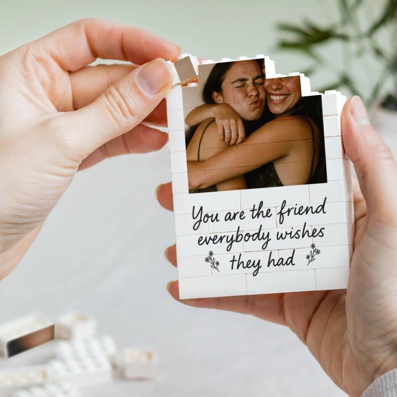 Personalised Best Friend Photo Building Block Friendship Keepsake Building Block For Her