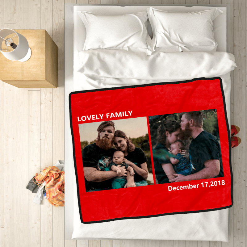 Custom Photo Blankets Photo Bedding Set