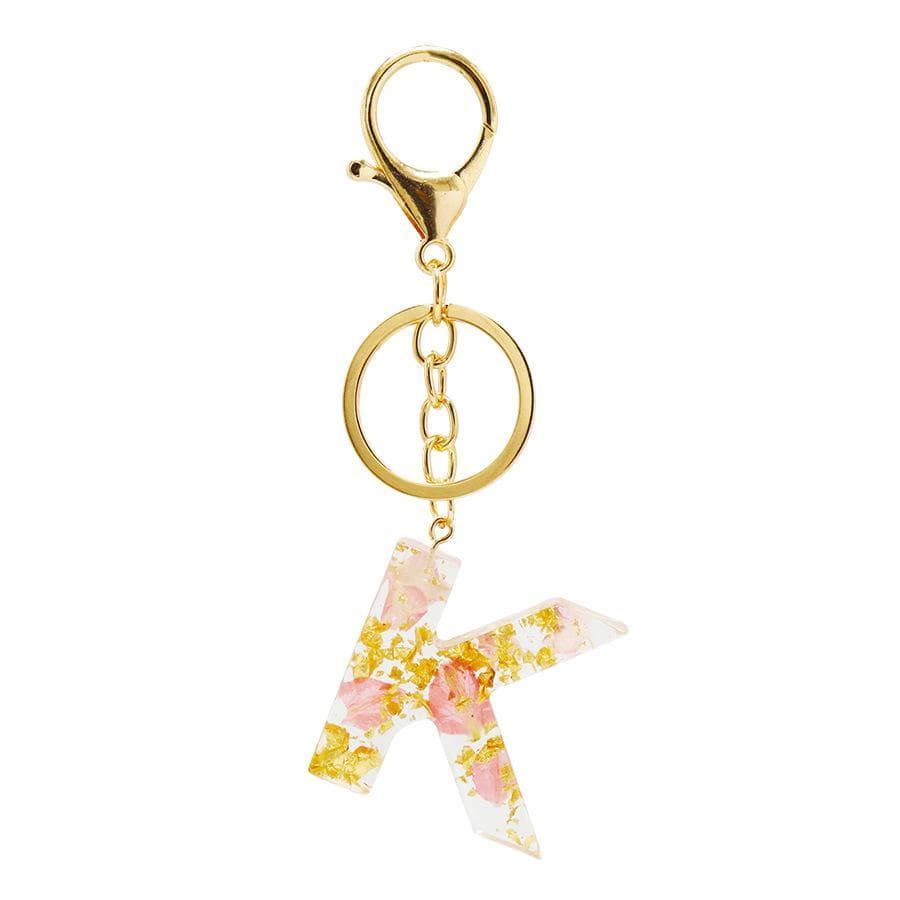 Flower Resin Keychain Letter Keychain Gifts for Girlfriend