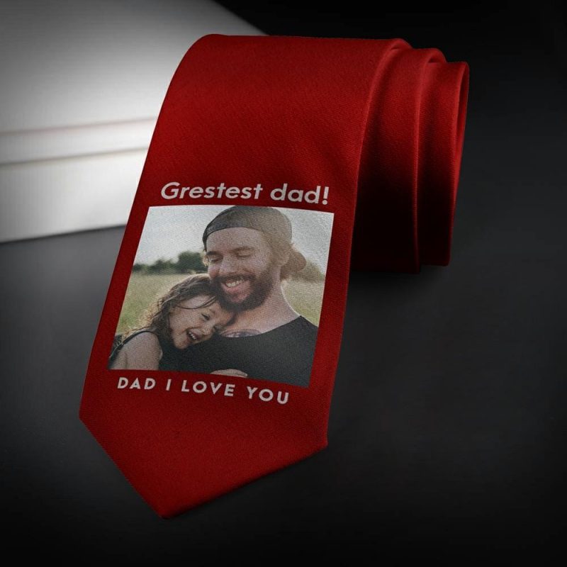 Father’s Day Ties Stepdad Gifts Photo Necktie – My Wonderful Dad
