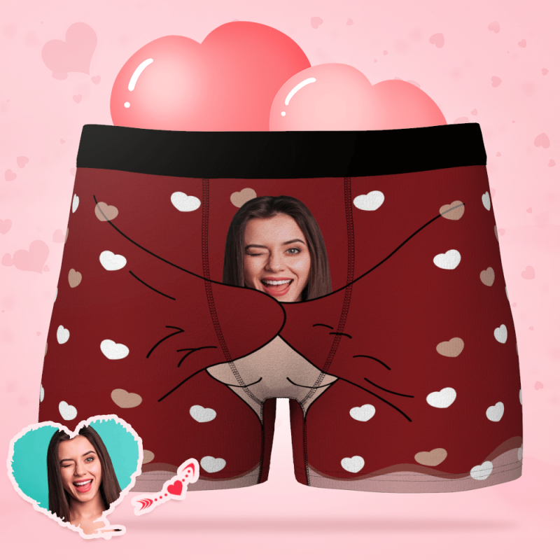 Customized Boxer Personalised Photo Boxer – Hide and Seek Valentines Day Gifts