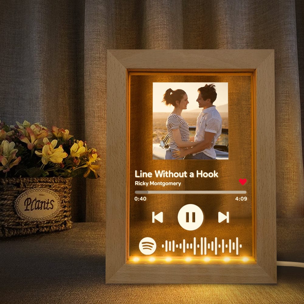 Song Picture Frame Custom Spotify Picture Frame Night Light Birthday Gifts For Her