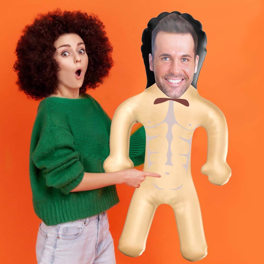 Custom Blow Up Dolls Personalized Groom Blow Up Dolls Funny Inflatable Man Printed Face Bachelorette Party Gift for Bride - Image 2