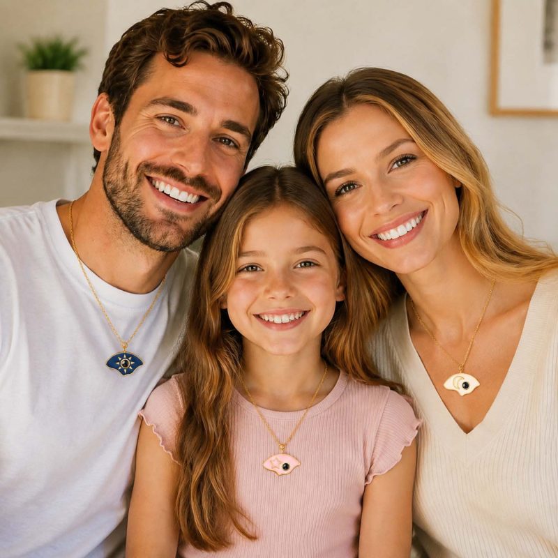 Custom Photo Projection Matching Necklace For 3 Sun Moon Star Split Pendant Necklace Personalized Project Photo Inside Jewelry Family Best Friend Bff Triple Necklace Gift 2