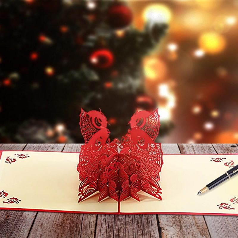 Fish 3D Pop Up Card Happy New Year Greeting Card