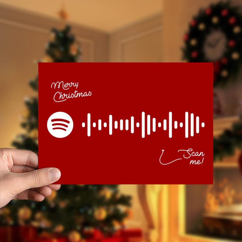 A Holly Jolly Christmas – Single Version Spotify Code Music Greeting Card