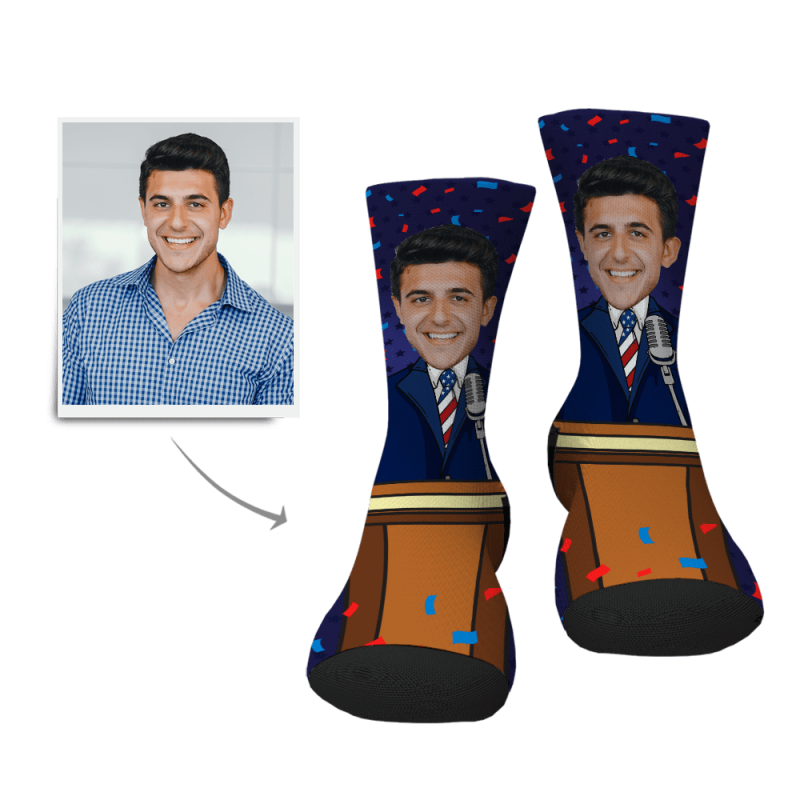 Fourth of July Gifts Custom Socks Christmas Gift For Boyfriend