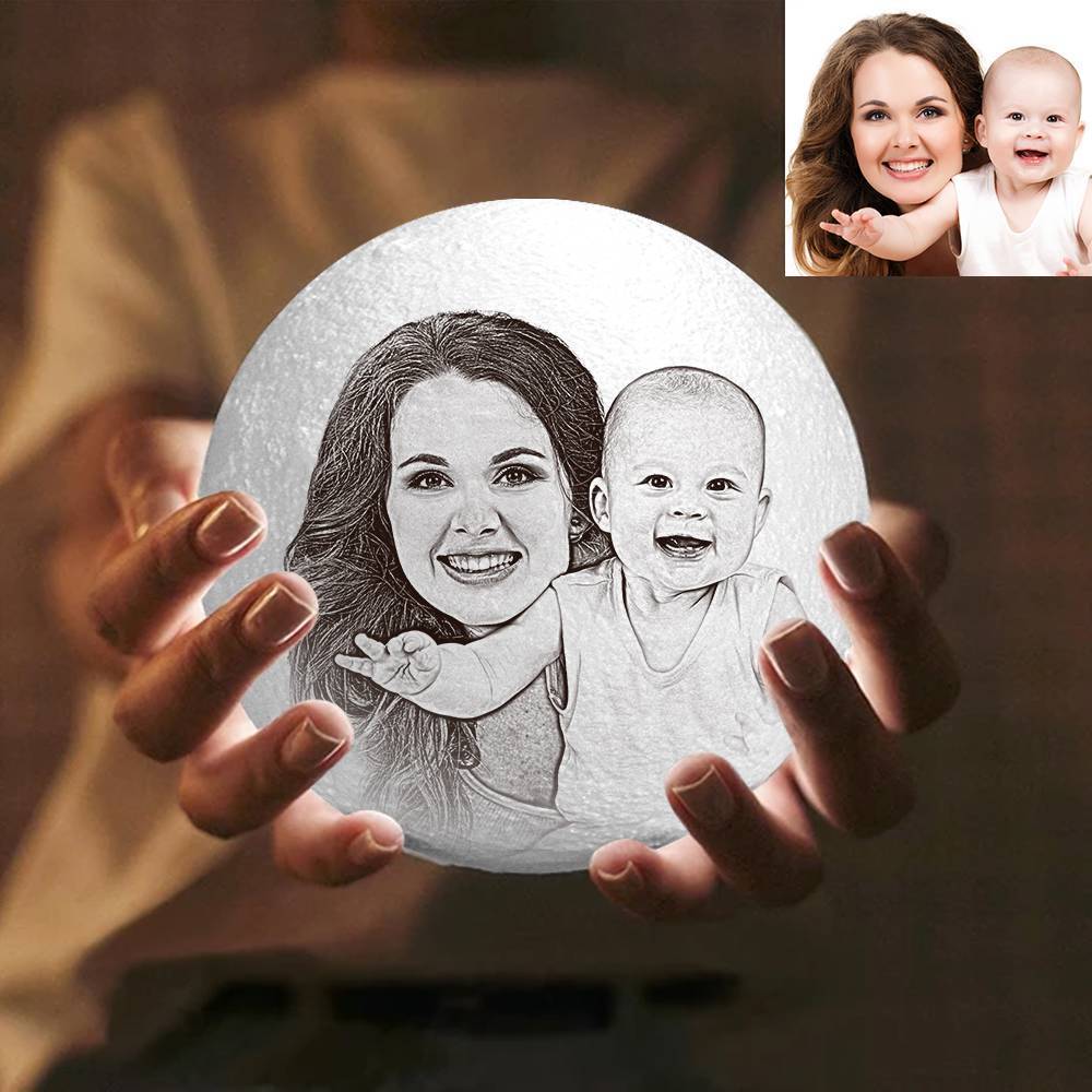 Moon Lamp Custom Gifts For Mom - I Love You To The Moon And Back - Image 3