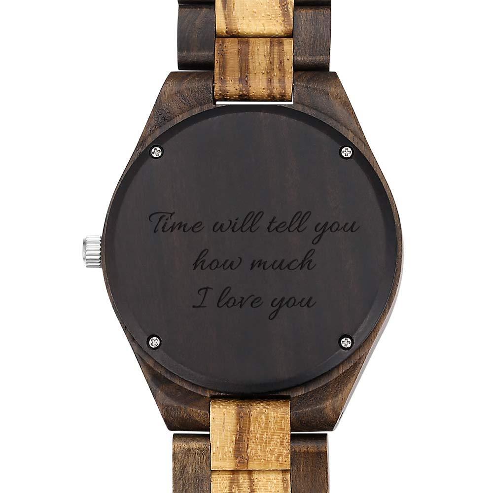 Photo Wooden Watch Personalized Watch Long-distance Relationship Gift - Image 3