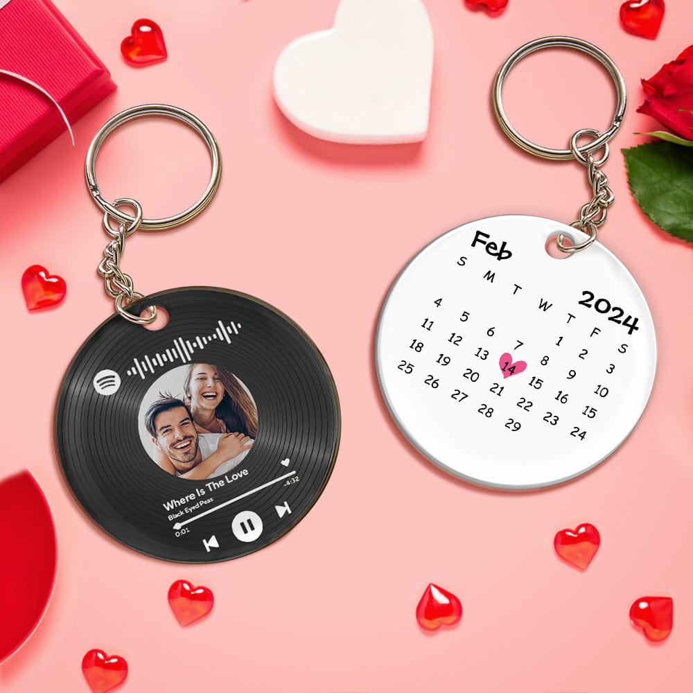 Scannable Keychain Custom Music Song Calendar Keychains Spotify Code Keychain