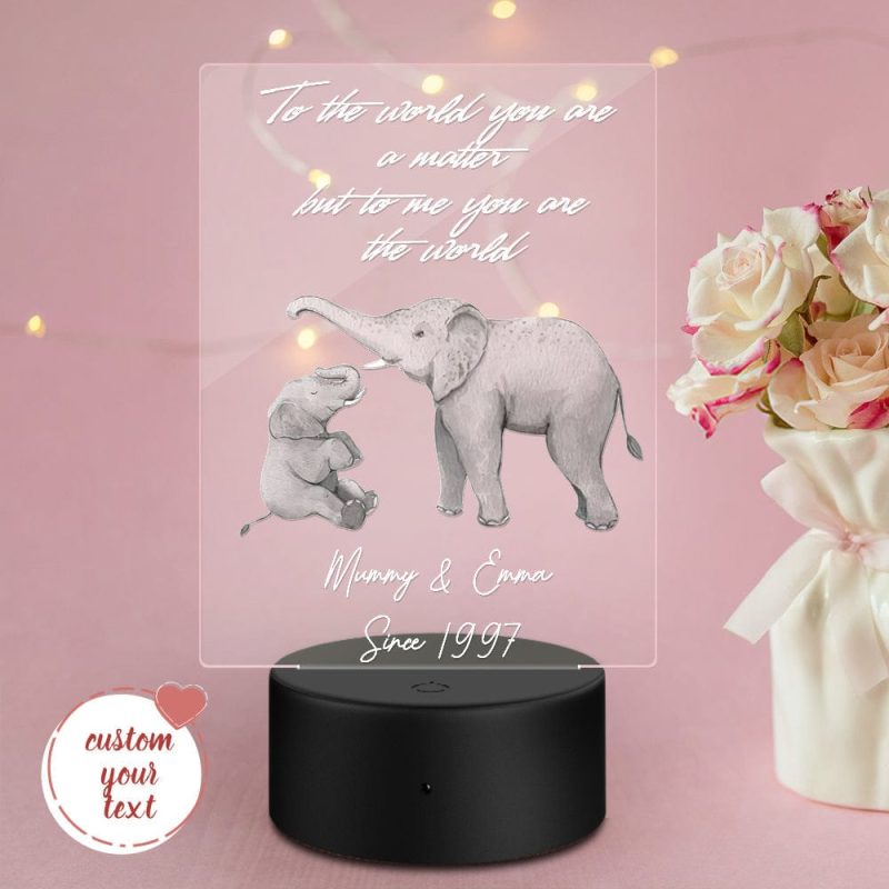 Custom Name Night Light Acrylic Lovely Gift for Mom