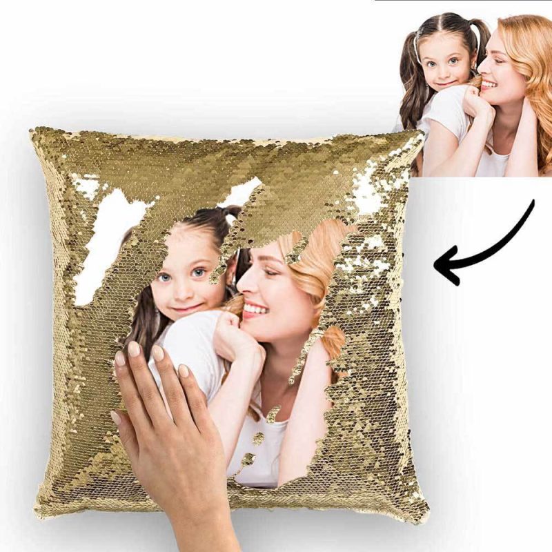 Gift For Mom Custom Sequin Pillow Mother’s Day Gift Christmas Gift For Mom