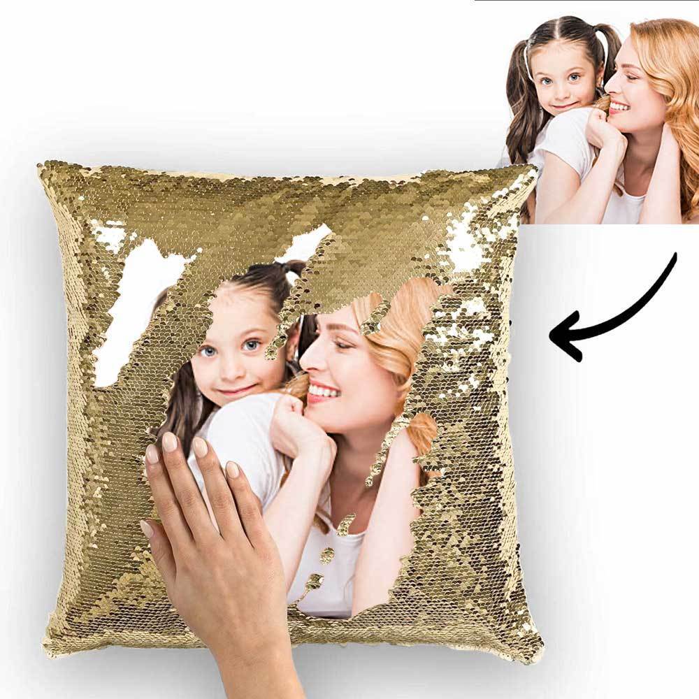 Gift For Mom Custom Sequin Pillow Mother's Day Gift Christmas Gift For Mom