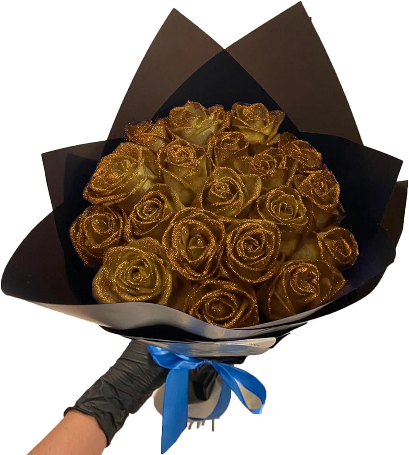 Glitter Rose Bouquet Best Anniversary Flower Gift for Her