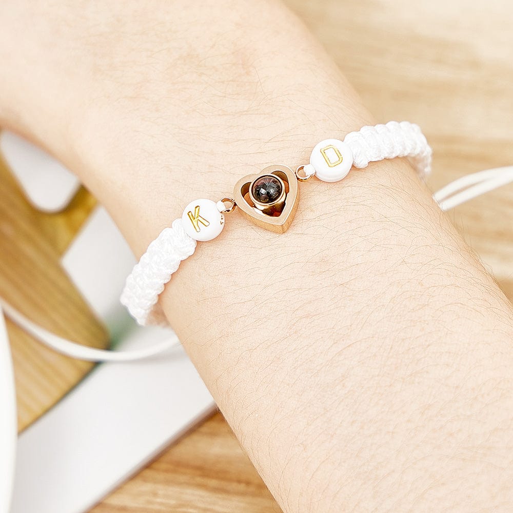 Personalized Braided Photo Projection Bracelet Fishtail Rope Couple's Bracelet Gifts for Lover - Image 3