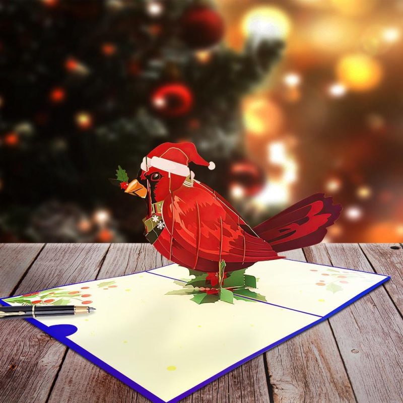 Cute Bird 3D Pop Up Greeting Card-Happy New Year