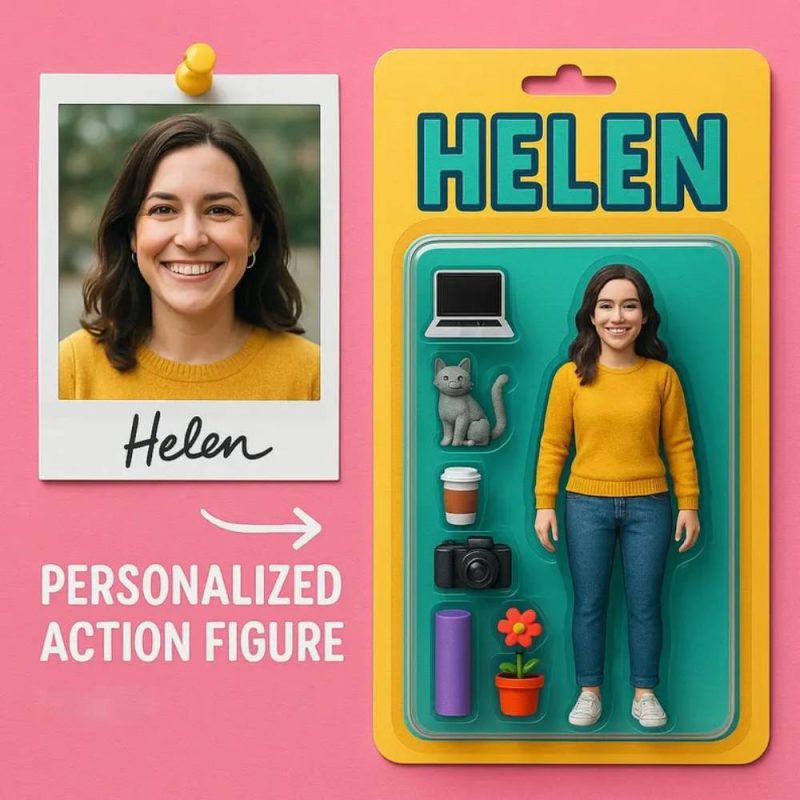 Fully Body Custom 3D Effect Action Figure Pack Packaging Toy Box Style Art Gift Personalized Acrylic Car Hanger