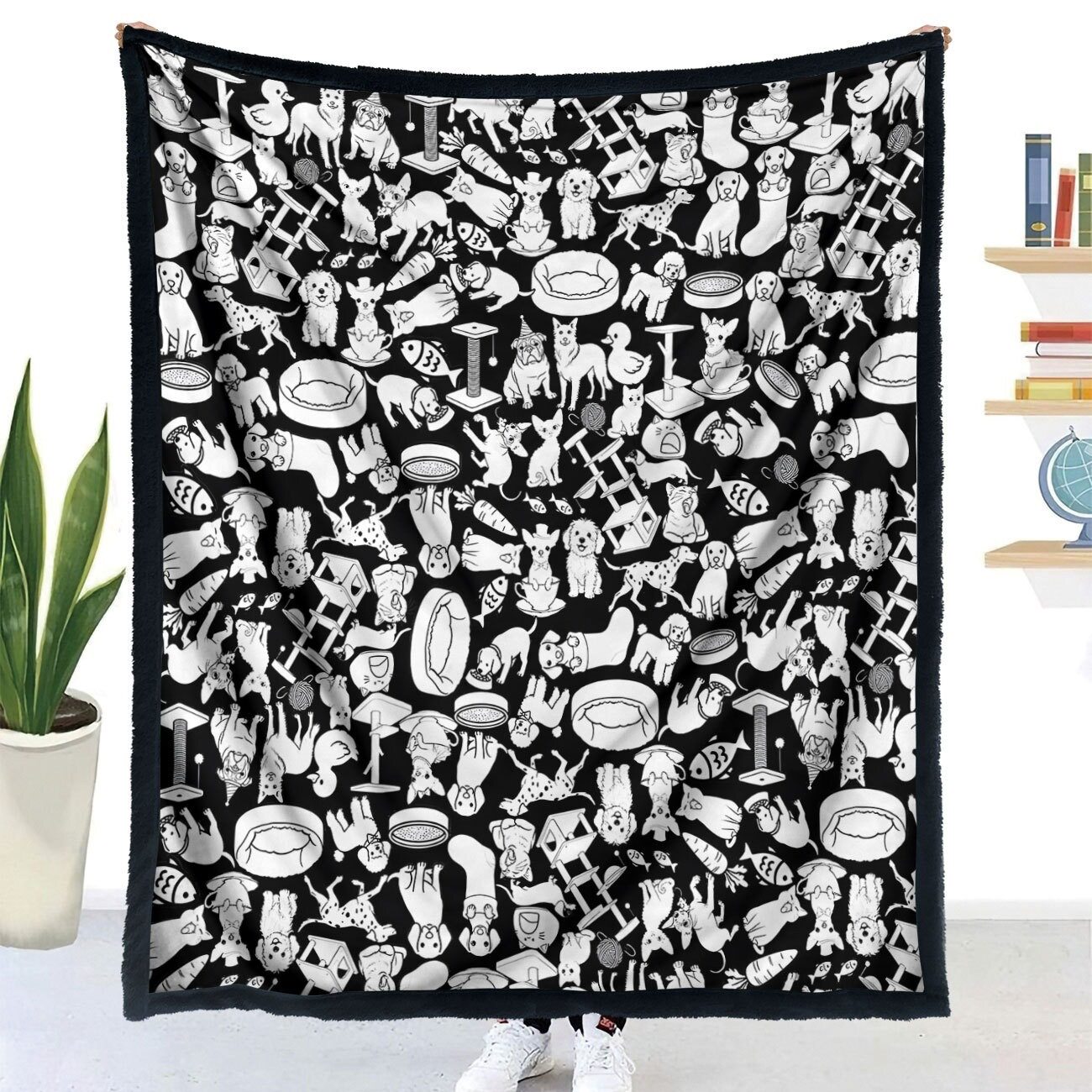 DIY Coloring Blanket Handmade Graffiti Blanket Creative Blanket For Kids And Adults Cats And Dogs