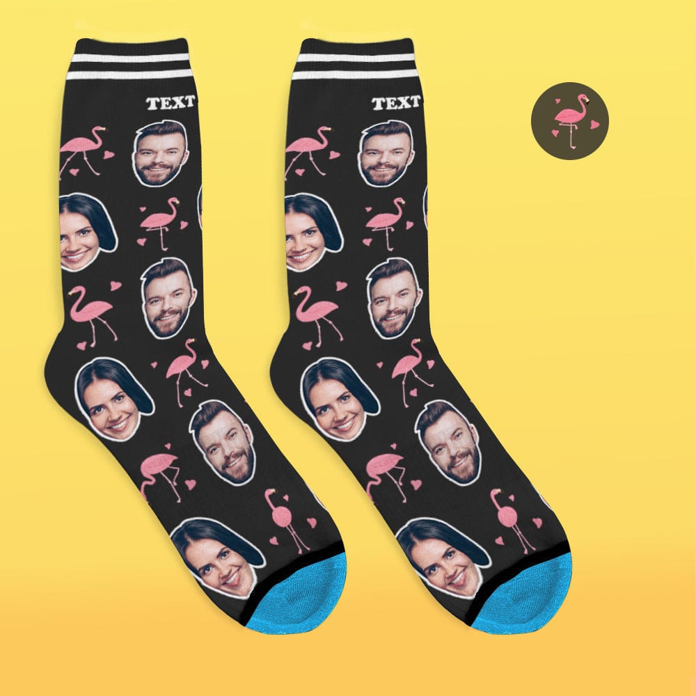 Custom Face Socks 3D Digital Printed Socks Add Pictures and Name - Flamant - Image 2