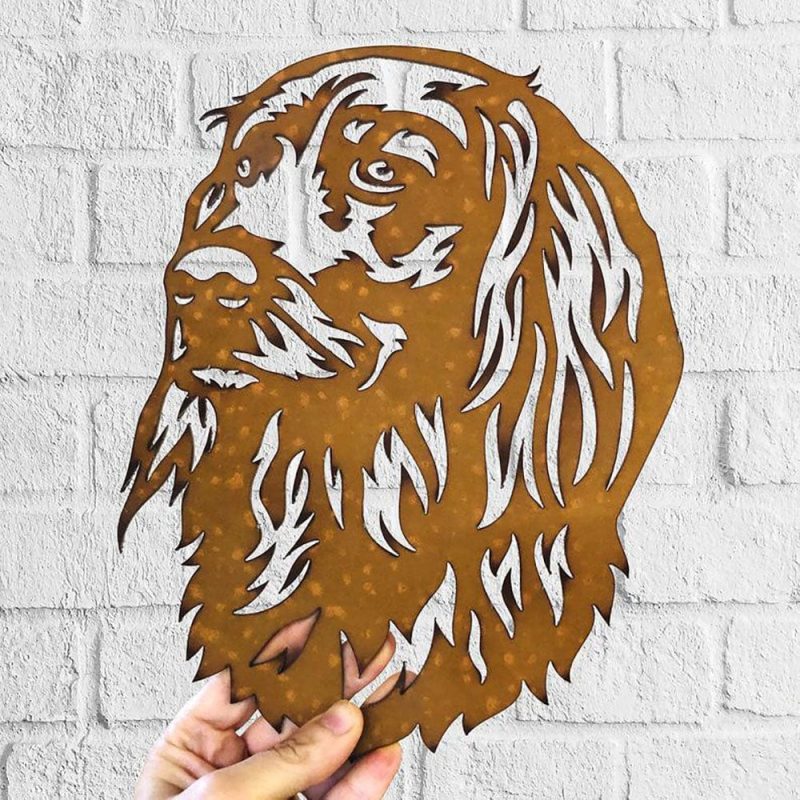 Dog Metal Wall Art Irish Setter Hanging Home Decor Puppy Pet