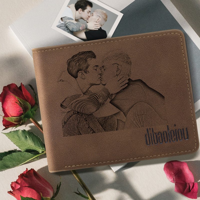 Anniversary Gifts Custom Double-Sided Photo Wallet Personalised Gifts For LGBT