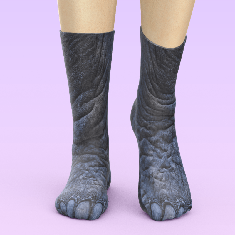 Funny 3D Print Animal Socks Feet Socks Funny Socks Gifts – Elephant Feet