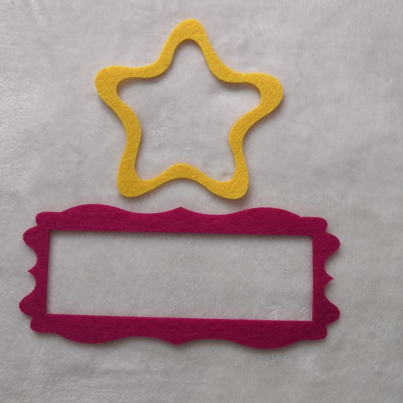 Photo Booth Accessories For Baby-Yellow Star and Rectangle