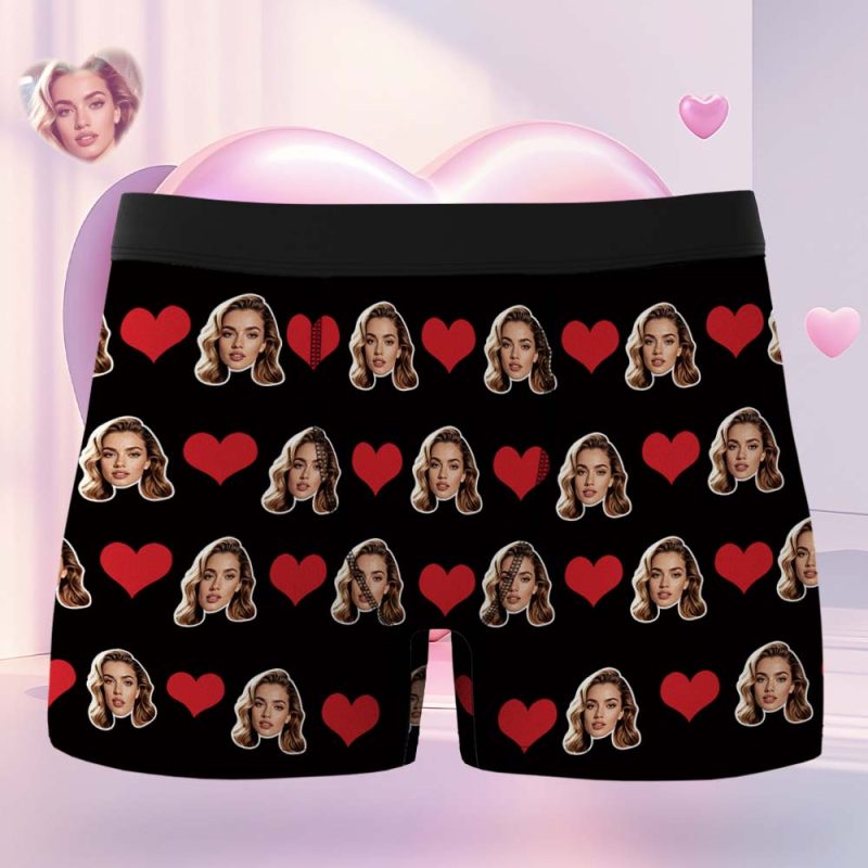 Customized Boxer Birthday Gifts for Boyfriend Heart Valentine’s Day Gift- 5 Colors