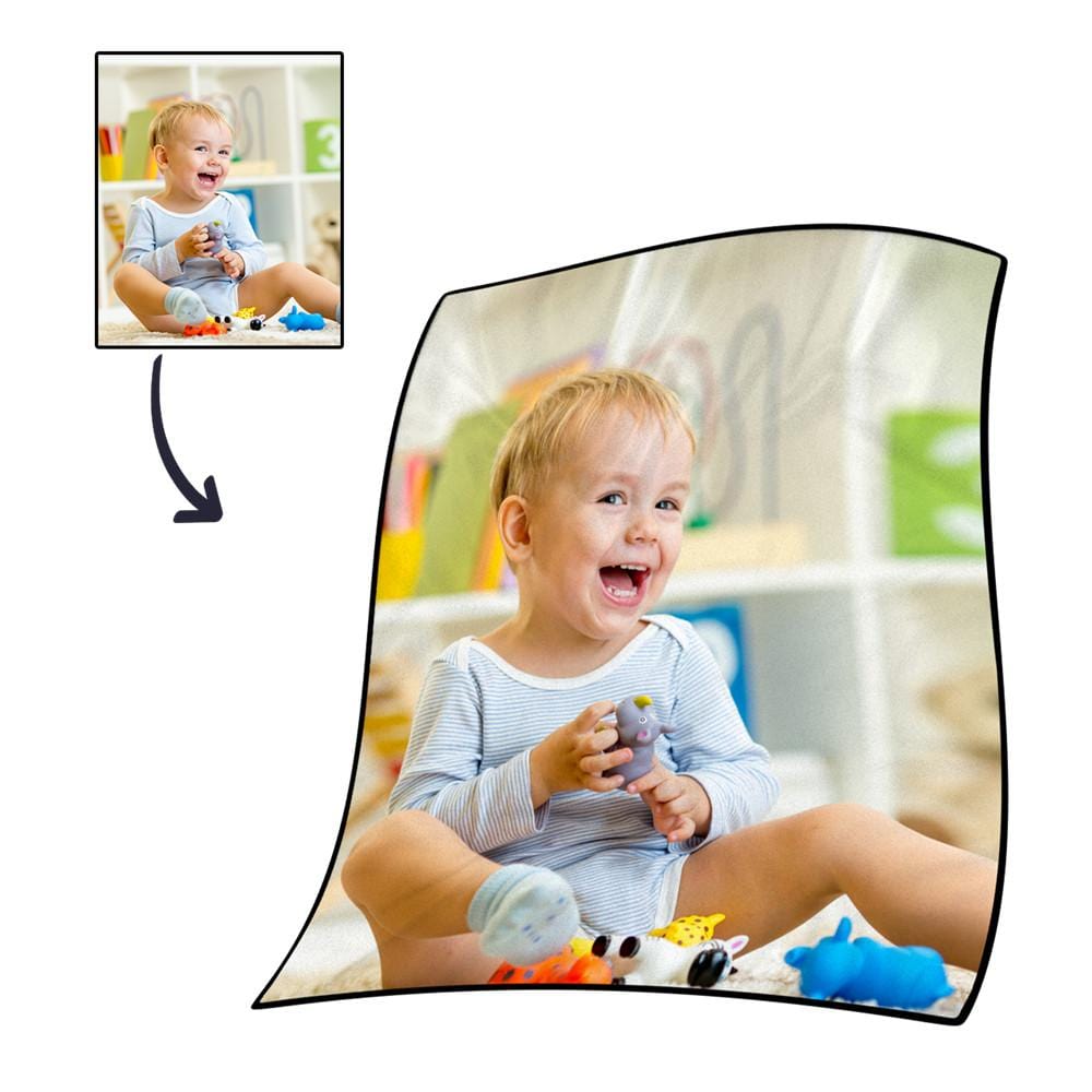 Custom Photo Blanket Fleece Blanket Baby Shower Gift - Image 2