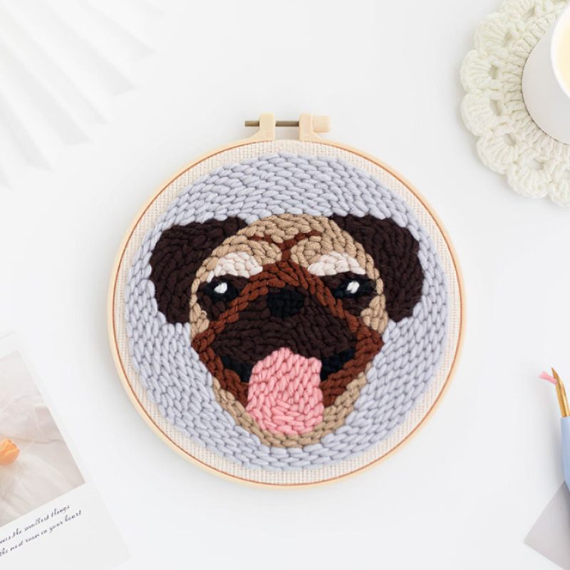 Felt Coasters Puppy Handmade Coasters Tufted Coasters Gift For Dog Lovers