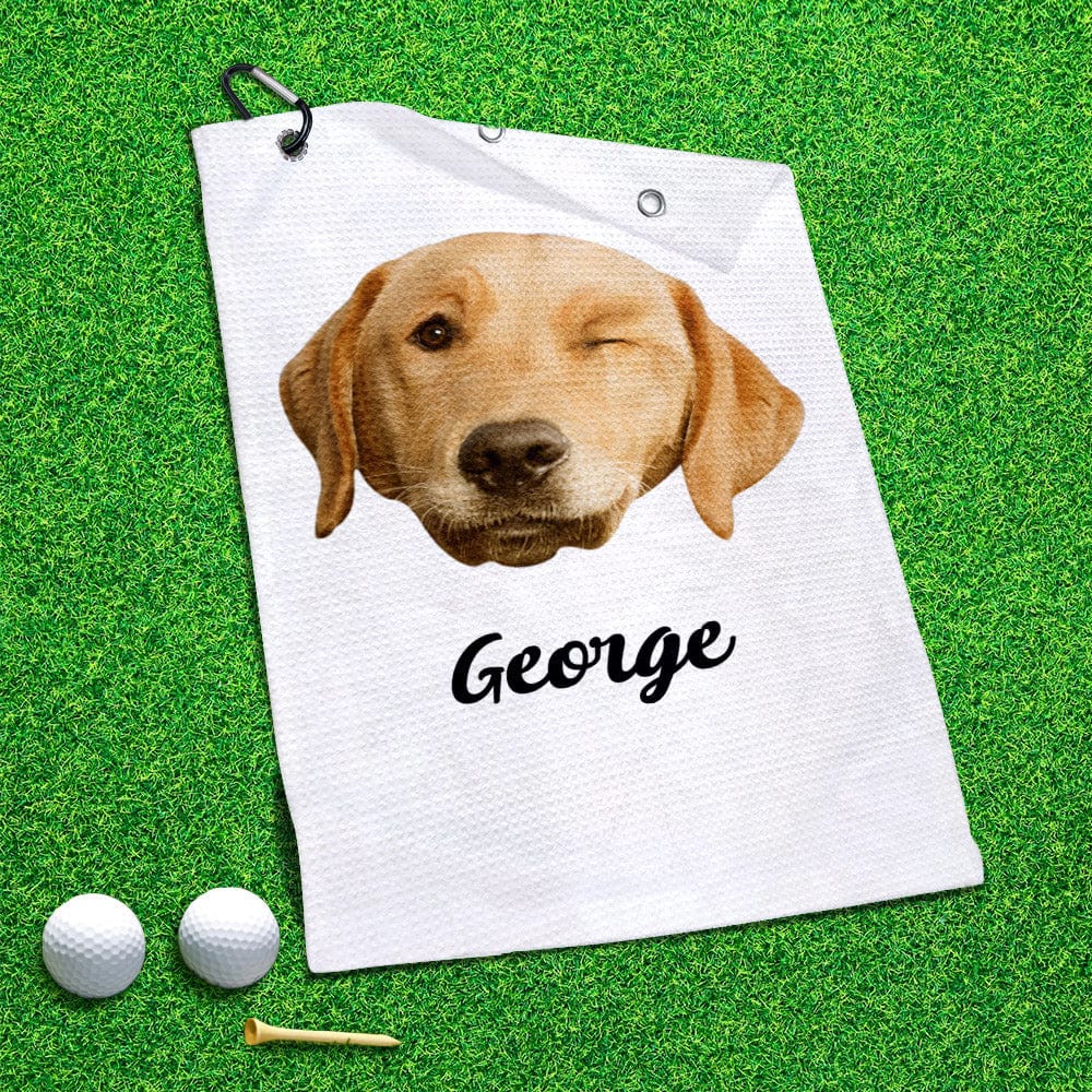 Photo Golf Towel Personalised Golf Towel Gifts for Golf Lovers - Face and Name