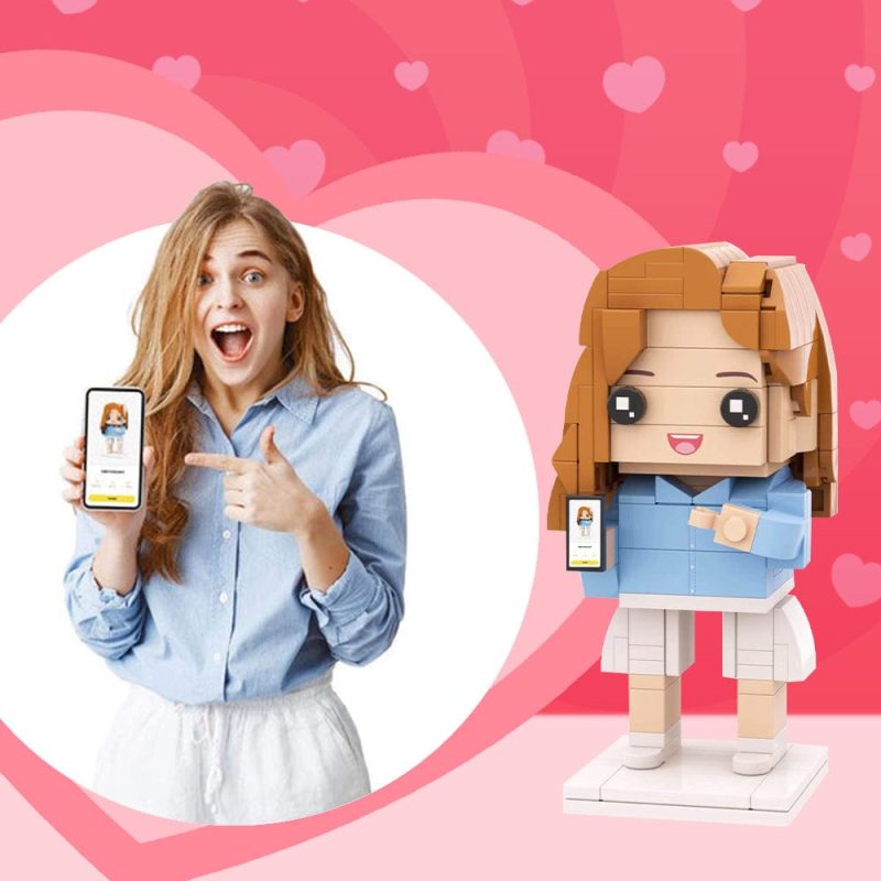 Gift For Girlfriend Full Body Customizable 1 Person Custom Brick Figures