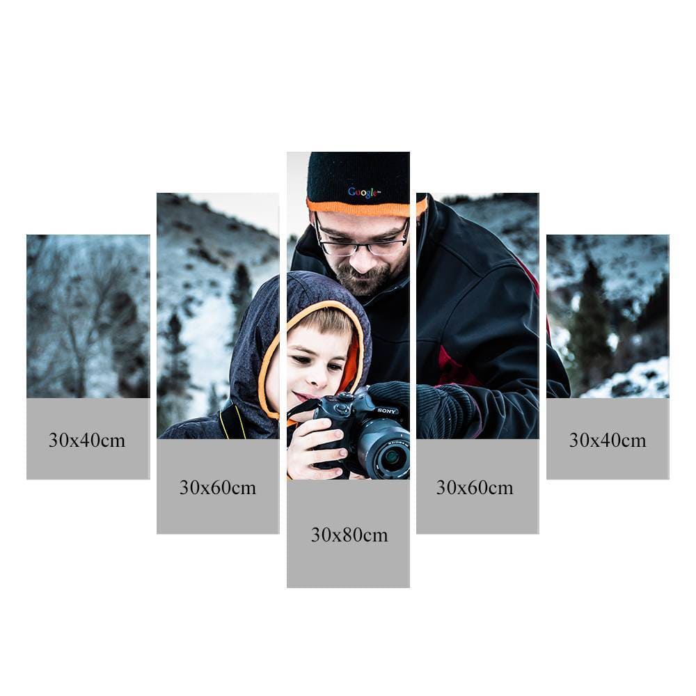 Father's Day Canvas Father's Day Gift Custom Canvas Print Family Gifts Wall Decor - 5pcs - Image 2