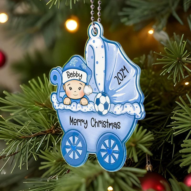 Personalized Baby’s First Christmas Ornament Baby Carriage Ornament Gift for Baby