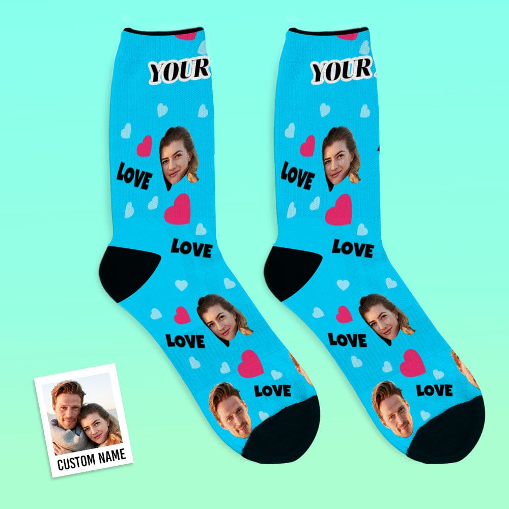 Custom Socks with Faces Gifts for Couple Love - Image 2