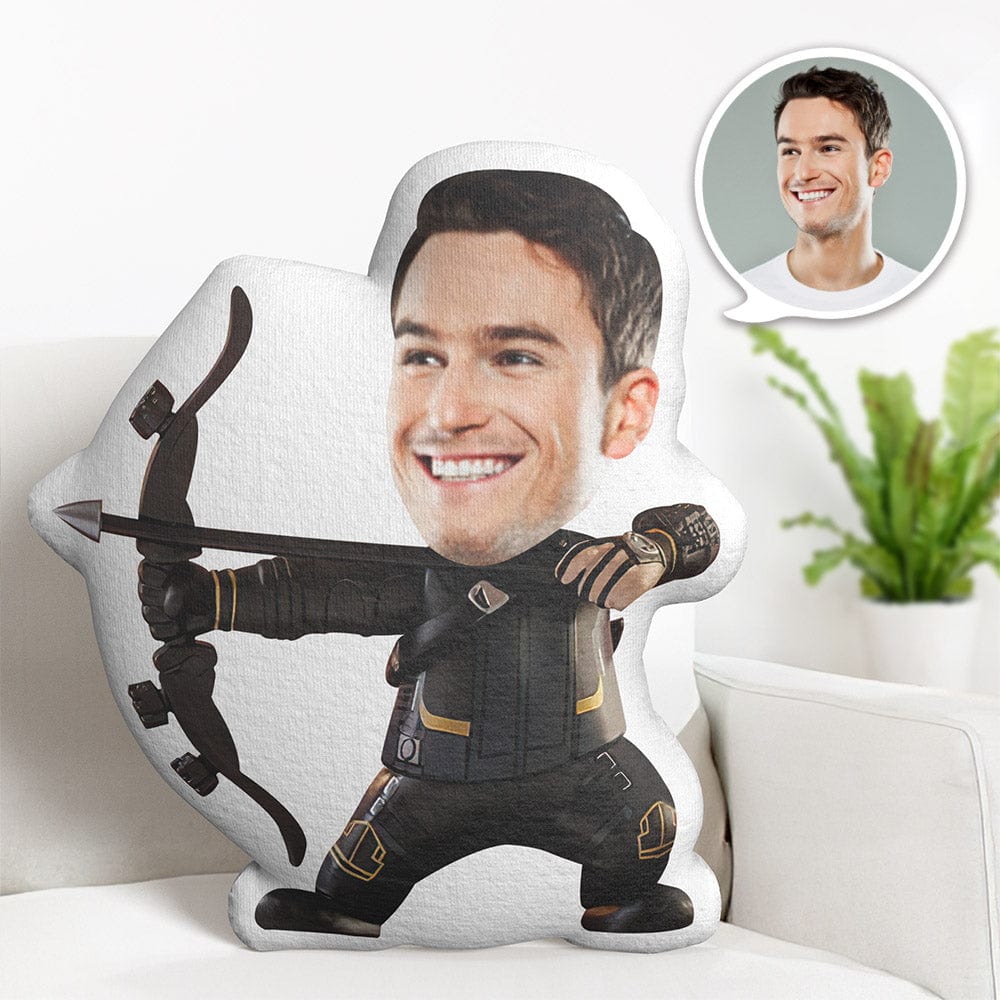 Custom Face Pillow Personalized Photo Pillow Hawkeye MiniMe Pillow Gifts for Him