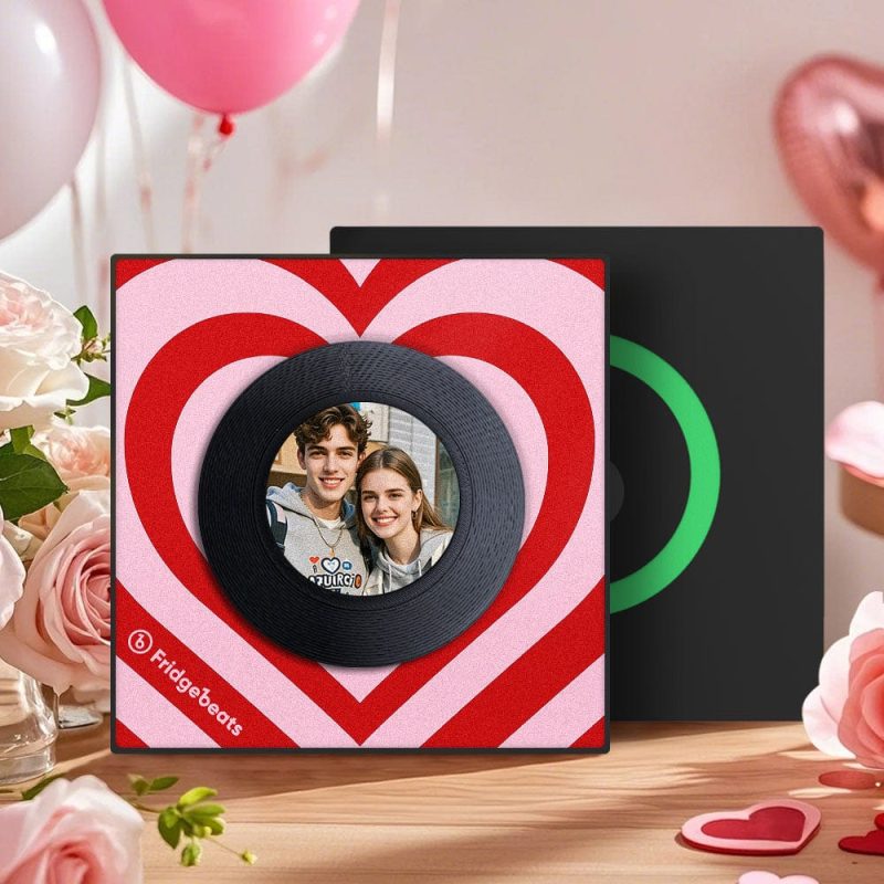 Custom Music & Photo Fridge Magnet Can Customize 1-6 Vinyl and Songs