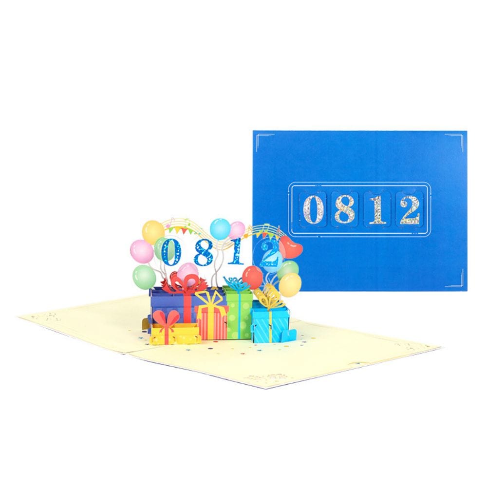 DIY Number Gift Box 3D Pop Up Greeting Card Birthday Gift Commemorative Gift - Image 5